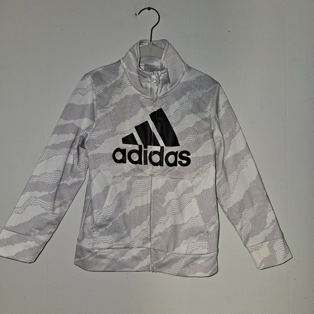 EUC | 3T | Adidas | Gray White Camo Full Zip Track Jacket